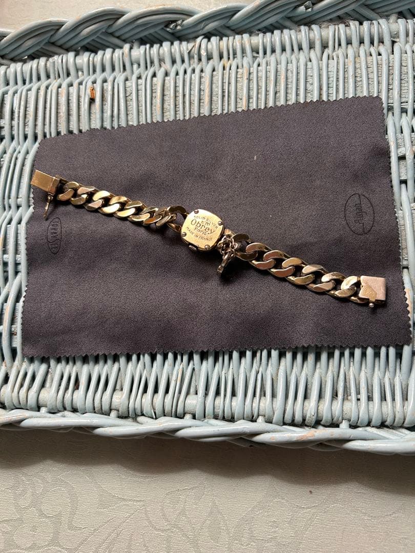 Obreyオブレイ金張　喜平チェーンブレスレットSOLID SILVER 稼働品