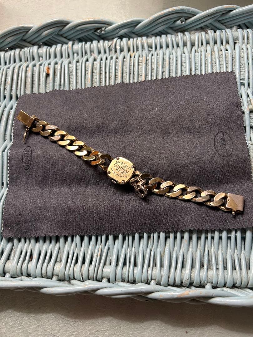Obreyオブレイ金張　喜平チェーンブレスレットSOLID SILVER 稼働品