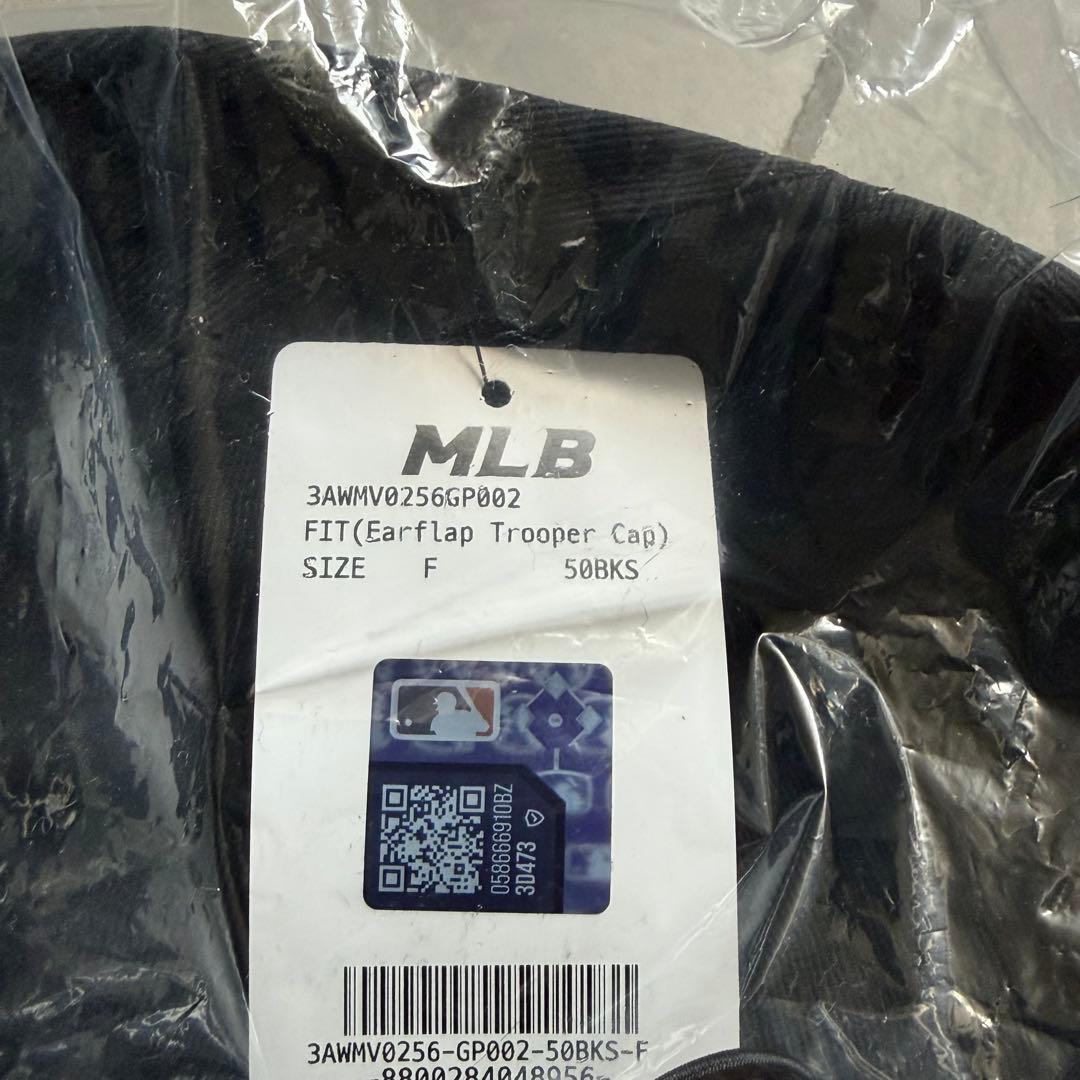 【MLB】イヤーフラップキャップ＊ 黒＊フリーサイズ＊韓国限定
