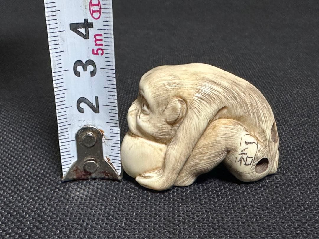 根付　アンティーク　歌舞伎　象牙調　彫刻 古美術品　 置物　細密細工　骨董