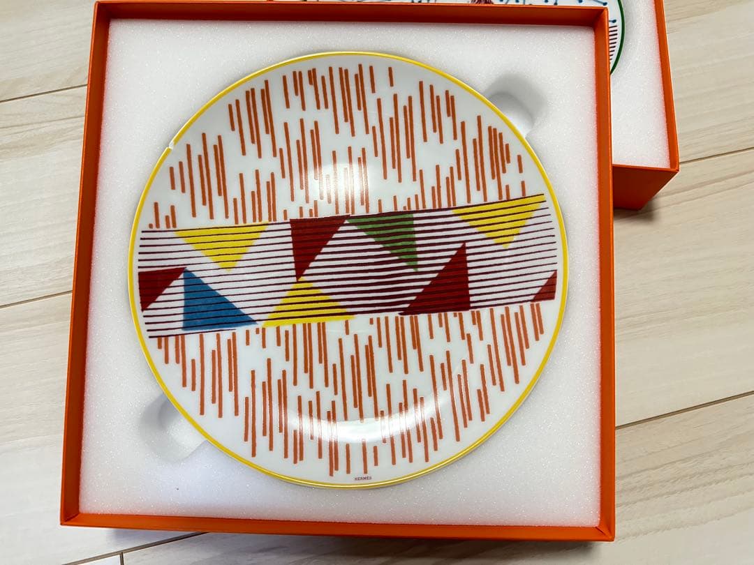 HERMES エルメス デザートプレート〈エルメス・イポモビル〉　3枚セット