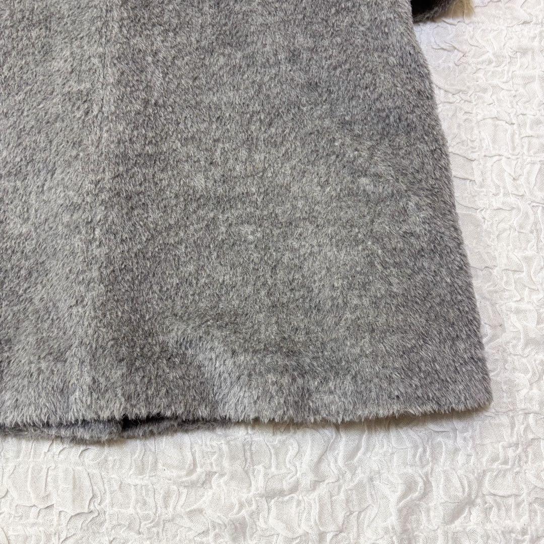 MaxMara STUDIO アルパカ混　スタンドカラー ロングコート 36