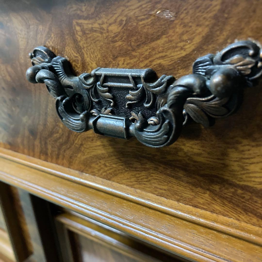 サイドボードキャビネット 約幅152cm×高さ175cm×奥行き45cm レトロ