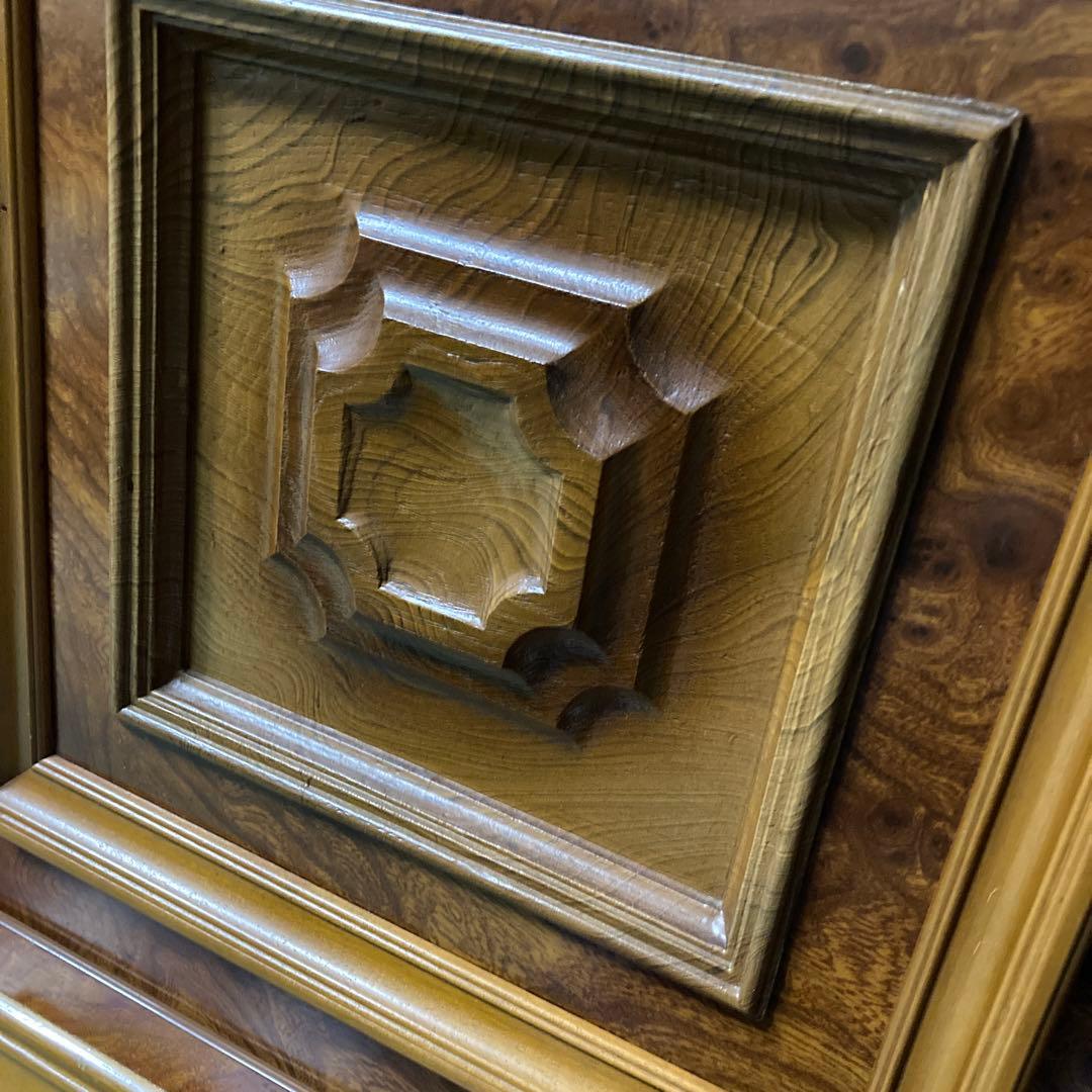 サイドボードキャビネット 約幅152cm×高さ175cm×奥行き45cm レトロ