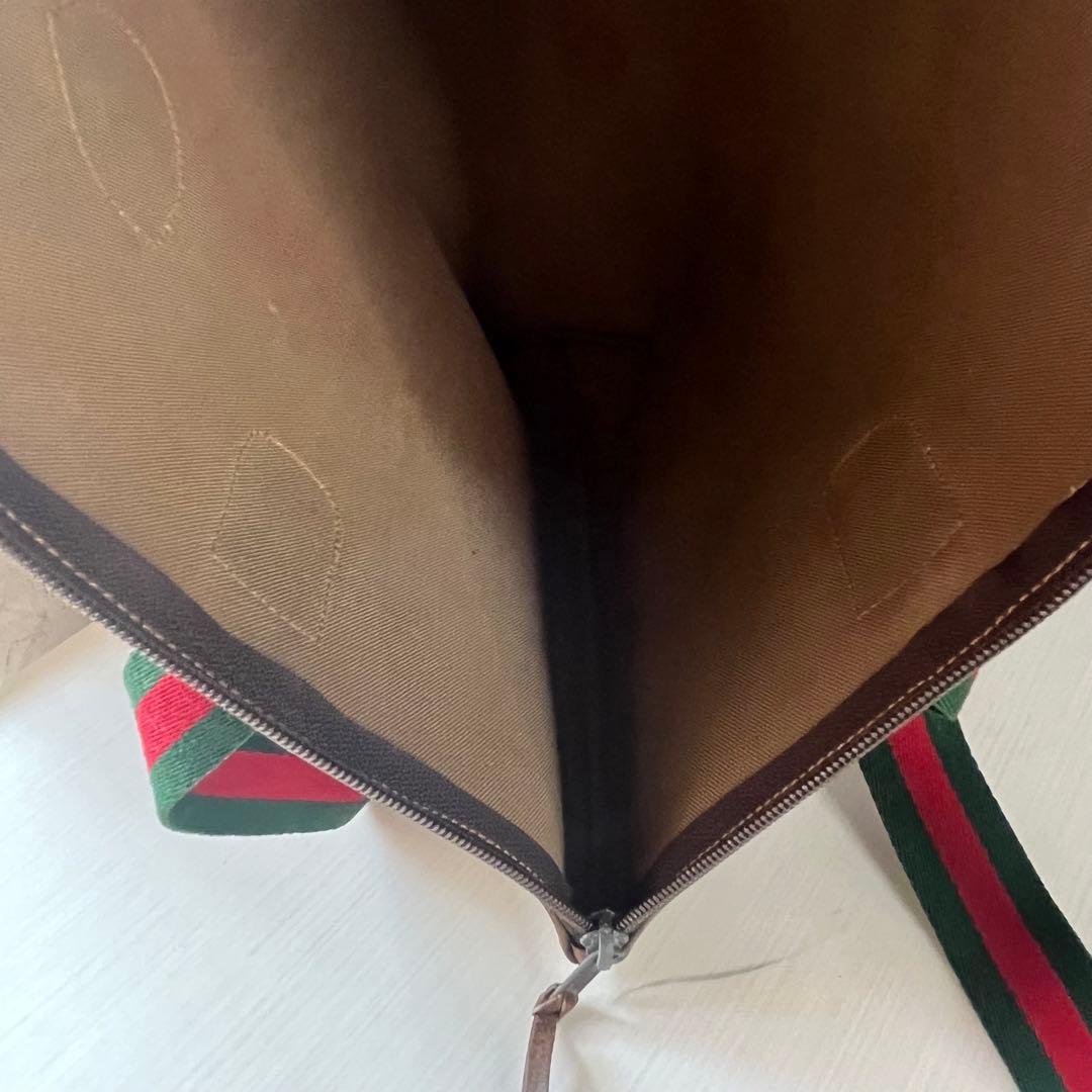 オールドグッチ トートバッグ シェリーライン GGプラス 大容量