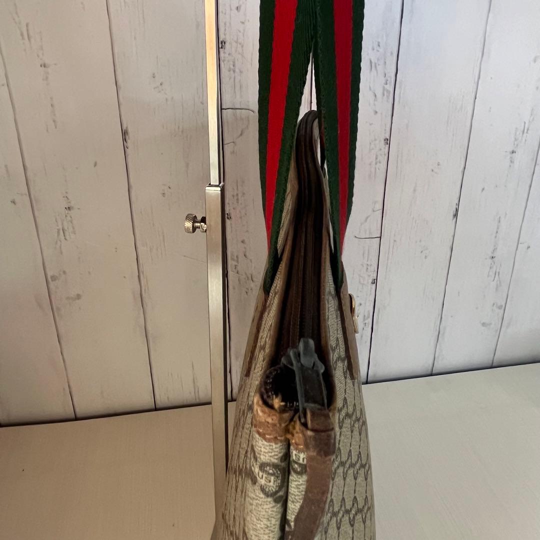 オールドグッチ トートバッグ シェリーライン GGプラス 大容量