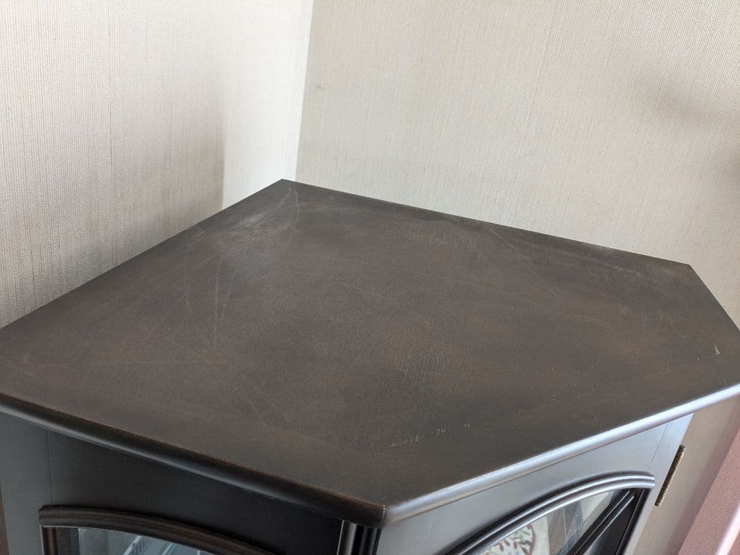 カリモク　アンティーク　コーナー　飾り棚　カップボード　キャビネット