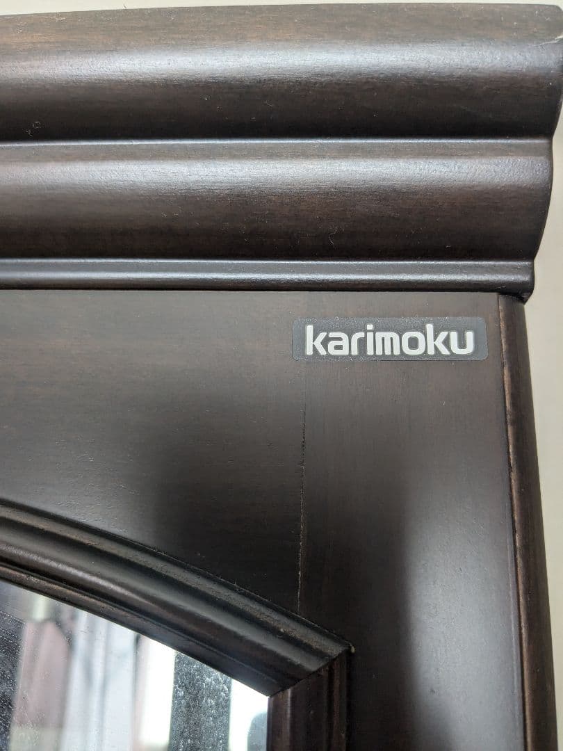 カリモク　アンティーク　コーナー　飾り棚　カップボード　キャビネット