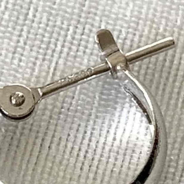 プラチナ【3×10mm 月甲フープピアス】pt900刻印入 日本製 新品！