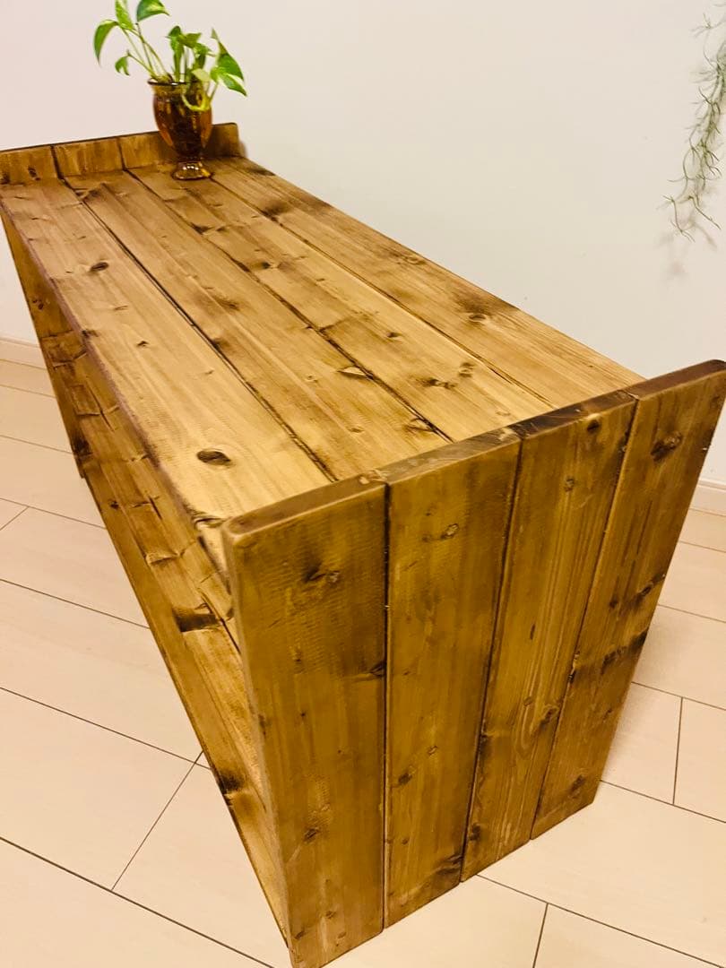 オープンラック　本棚　キッチンラック　収納棚　キャビネット　無垢材