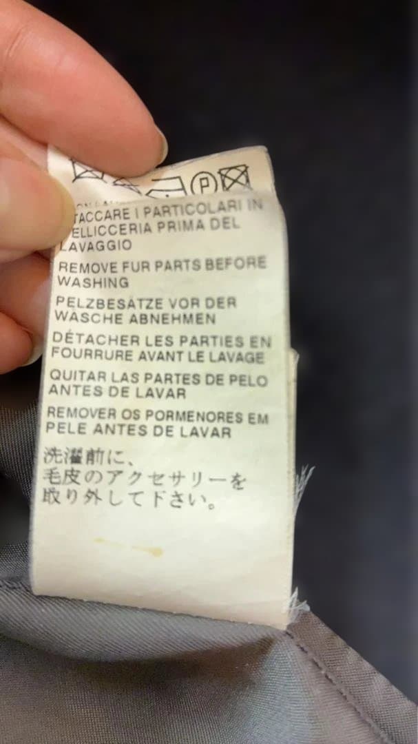 【Max Mara】リアルファー付きウールコート　ブラック