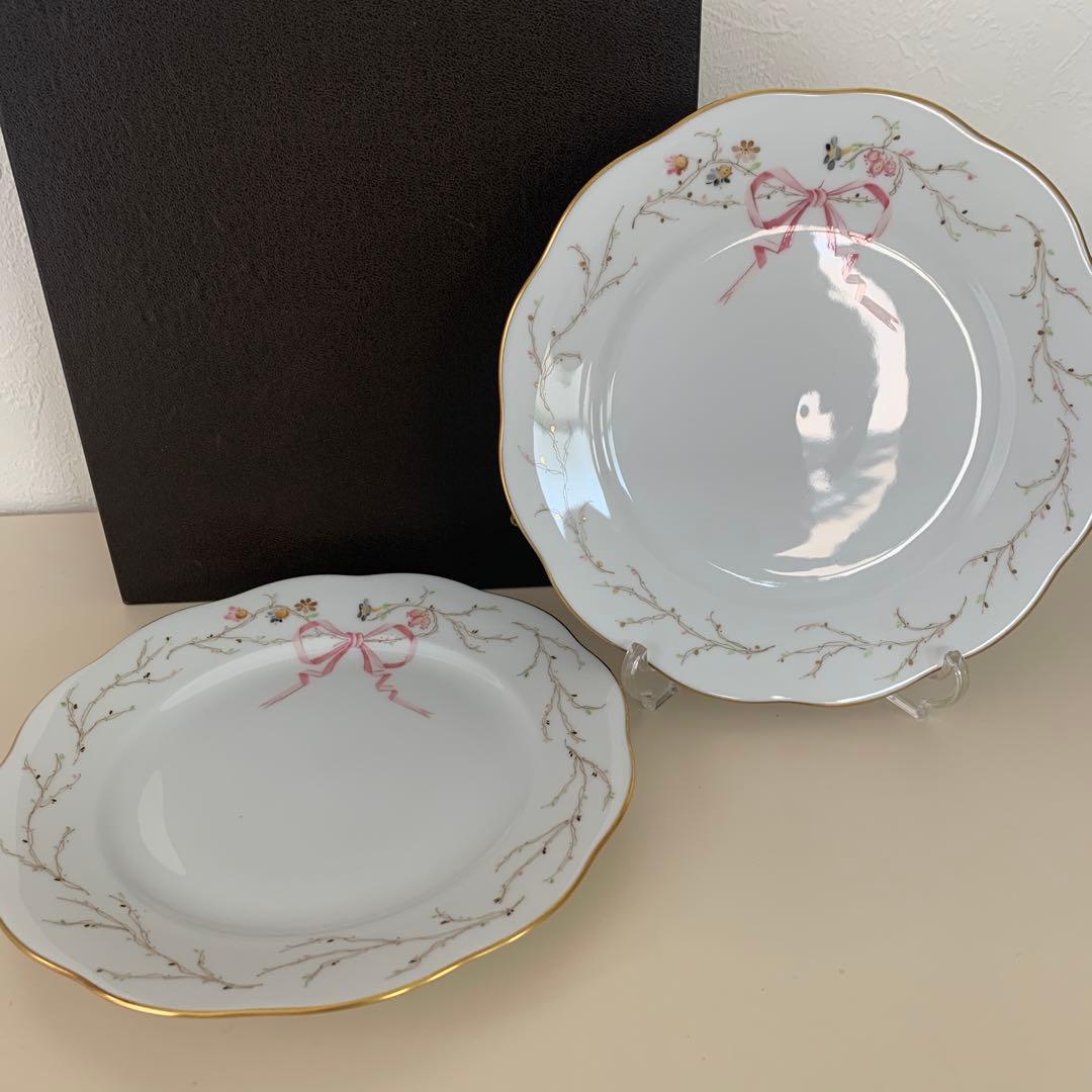 ヘレンド リボン　デザートプレート19cm ２枚セット♪