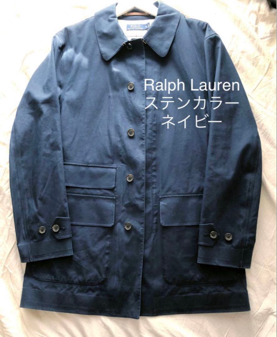 Ralph Lauren ステンカラーコート ネイビー S