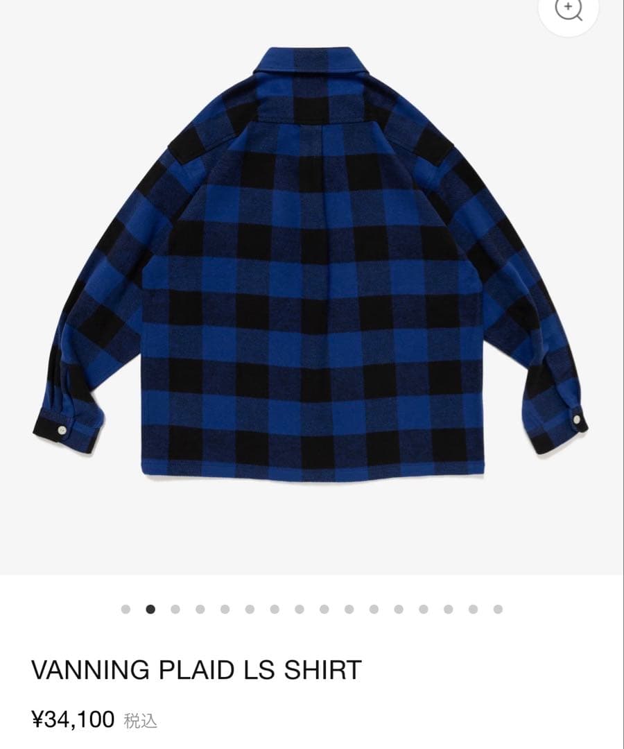 トップス 25AW DESCENDANT VANNING PLAID LS SHIRT