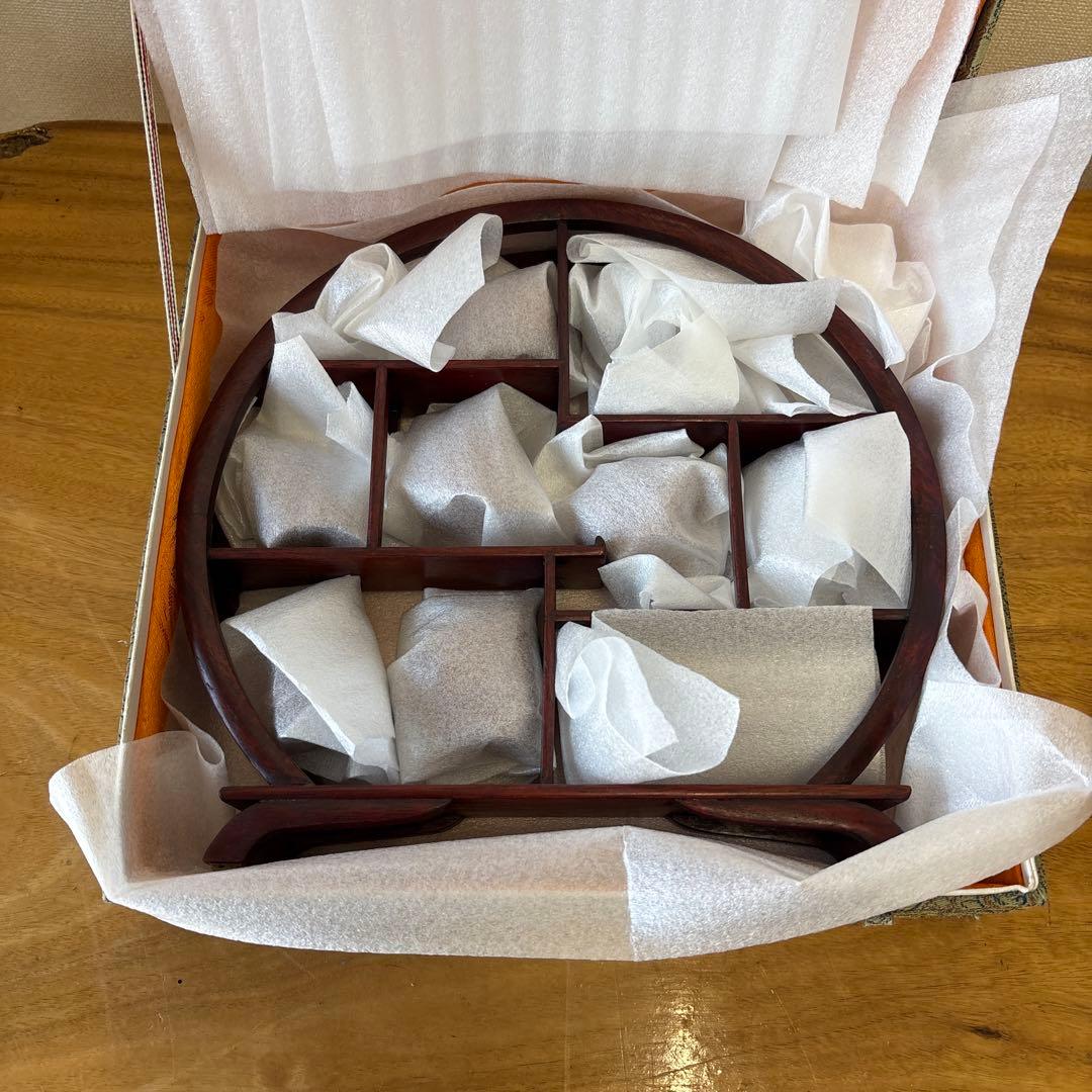 宣興微型紫砂　人形&飾り棚セット