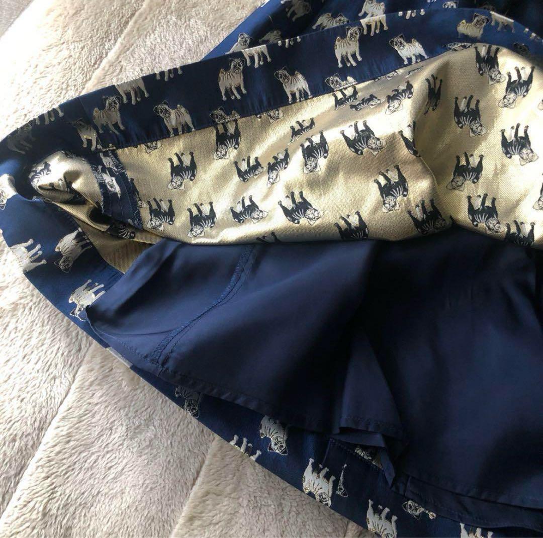 Rhythm KUMIKYOKU 組曲 パグ柄ジャガードスカート ケイタマルヤマ