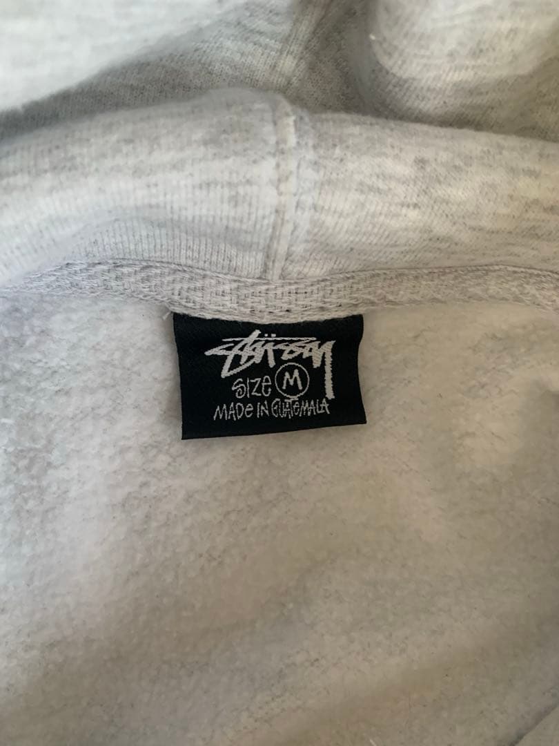 【美品レア】Stussy グレー 8ボールパーカー　Mサイズ 裏起毛