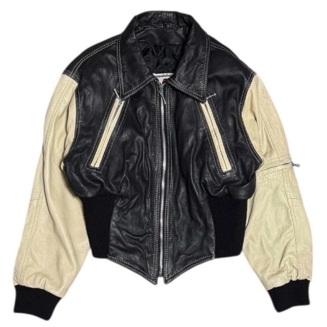 BOY LONDON 短丈 レザージャケット y2k 平成ギャル Mサイズ 黒
