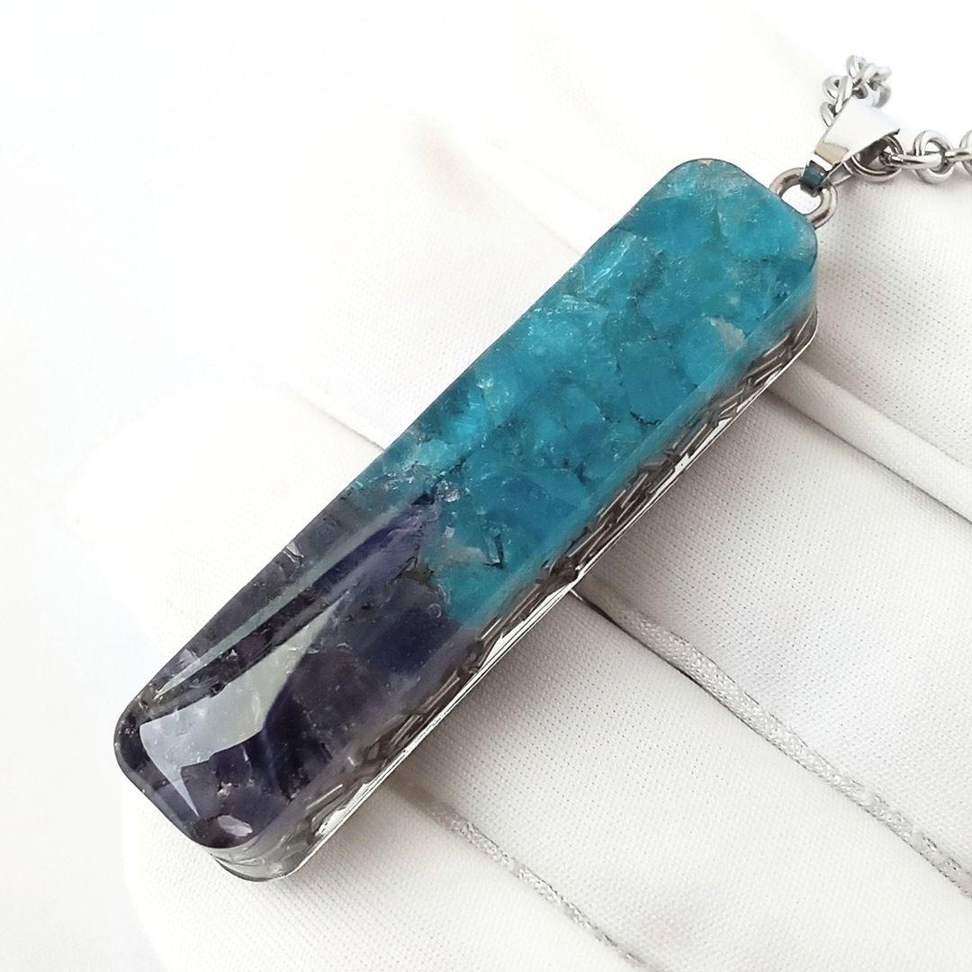 オルゴナイト｜心を落ち着かせる・目標達成など｜ブルーアパタイト×アイオライト