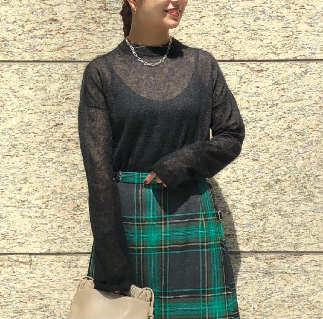 m*k様 新品⁑ATON エイトン　FUGAモヘヤクルーネックニットプルオーバー