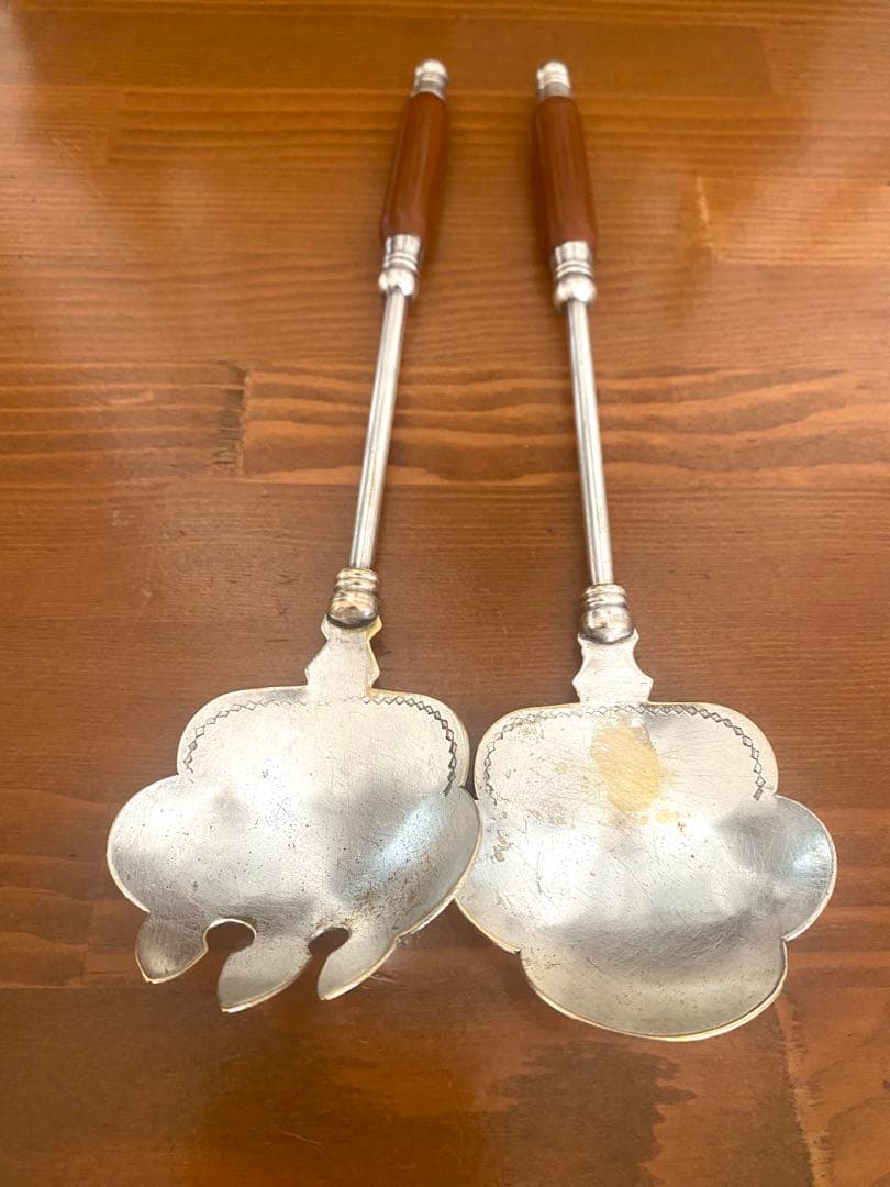 ドイツ製サービングスプーンセット、銀メッキカトラリー品質グレードの示す刻印、