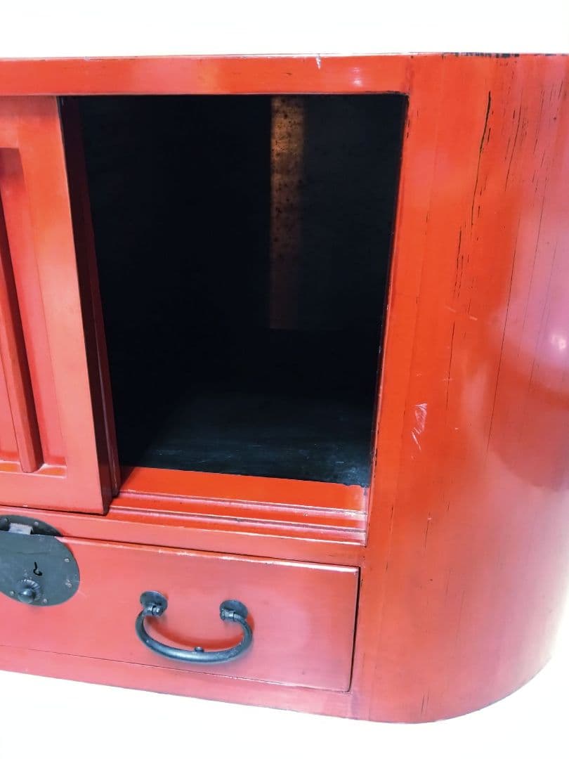 曲線が美しい楕円形のローキャビネット　和にも洋にも　神奈川県座間市での引き渡し可