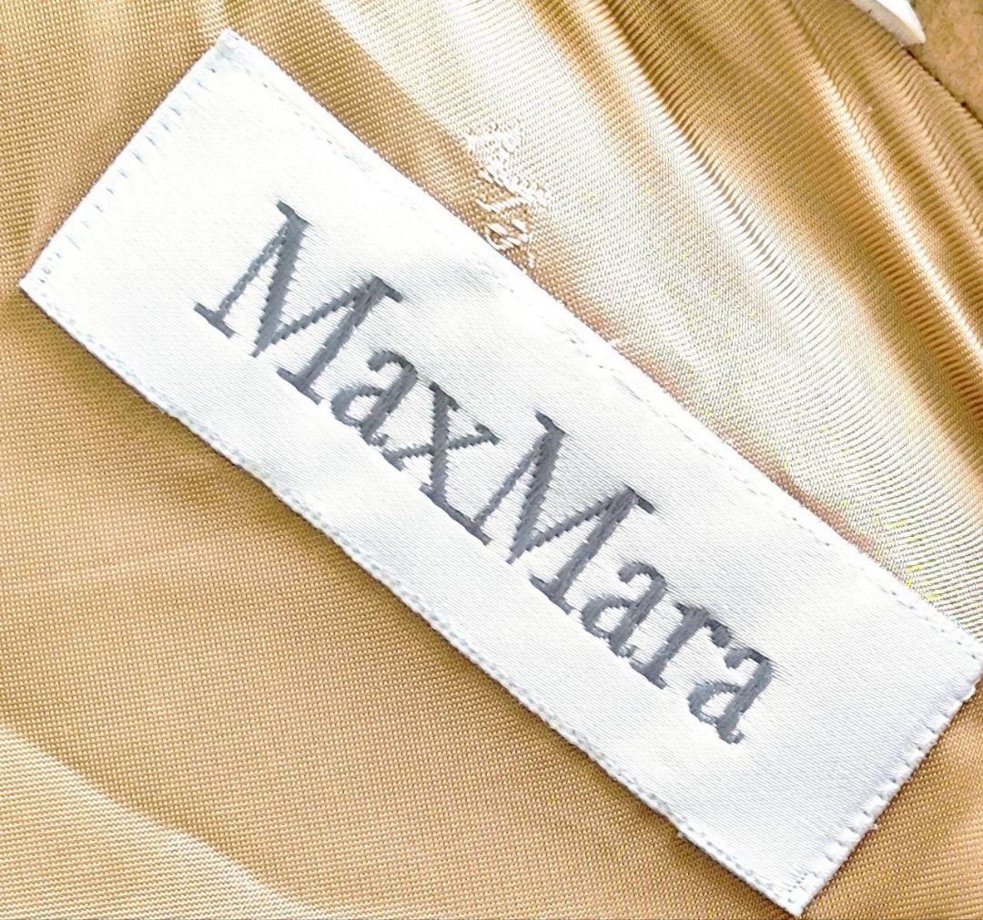 着丈121cm Max Mara キャメル100% ダブル リボン コート