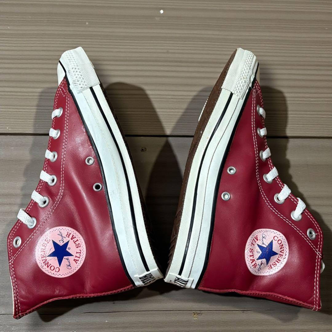 【USA製デッドストック‼︎】コンバース　レザーオールスター Hi 稀少なレッド