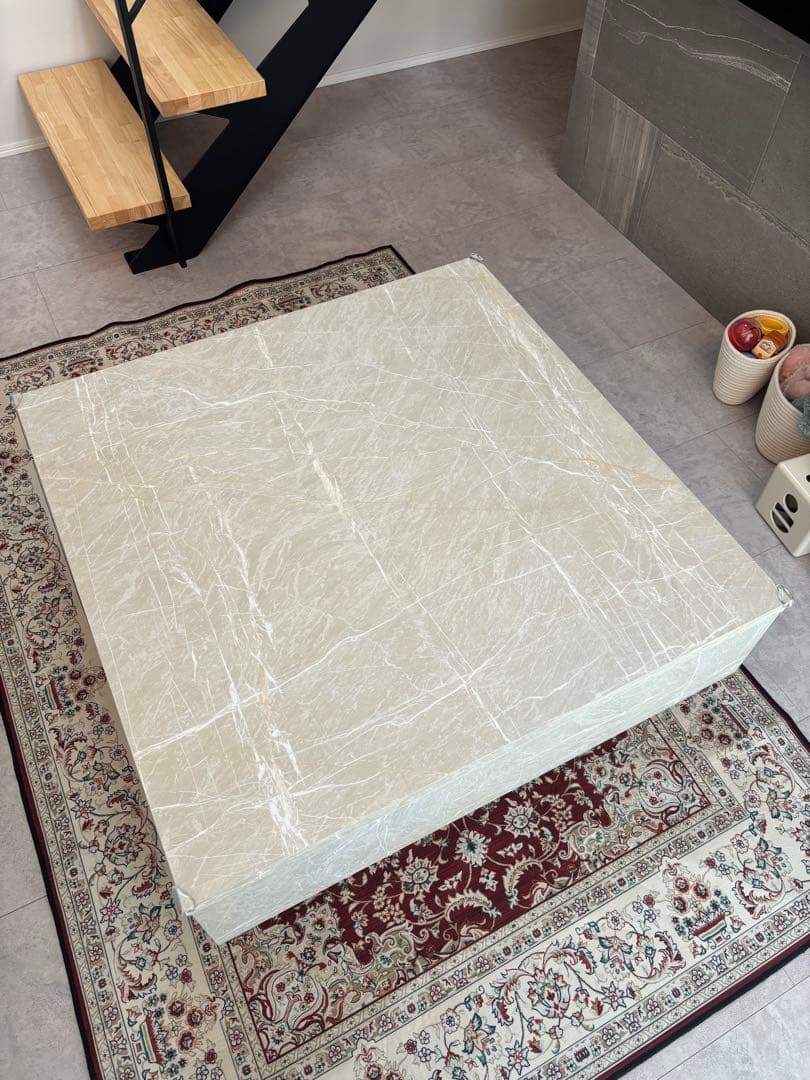 LOWYA 大理石風 センターテーブル 正方形