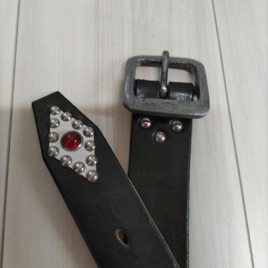 REDMOON スタッズ ベルト 黒 スティングレイ