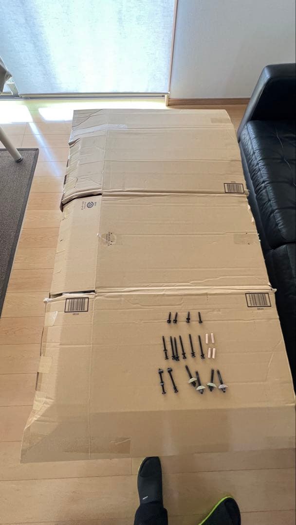 無印良品リビングでもダイニングでもつかえるテーブル　オーク材１５０×８０×６０