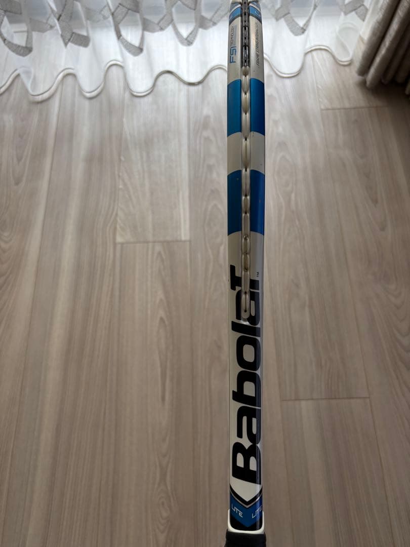 テニスラケット 緑/黄色 中型グリップ