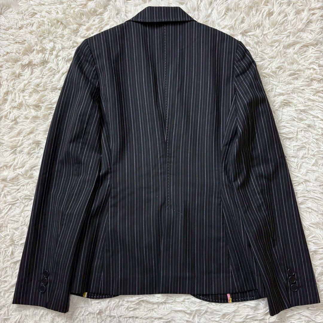 ポールスミスブラック スーツ セットアップ マルチストライプ ウール