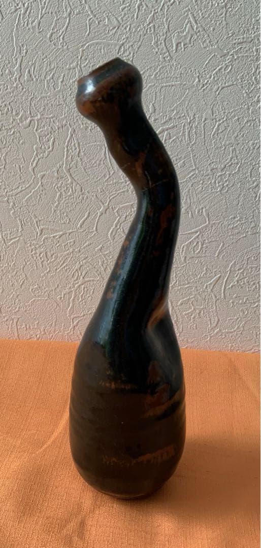 希少　安土桃山時代　美濃久尻窯　瀬戸陶祖　加藤市左衛門景光　作　古瀬戸鉄釉華器