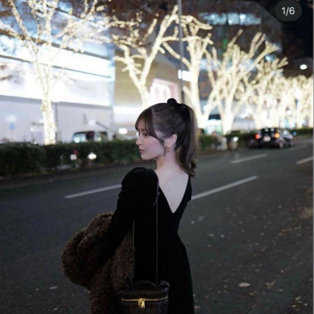 luan BACK OPEN VELOUR OP ルアン ワンピース