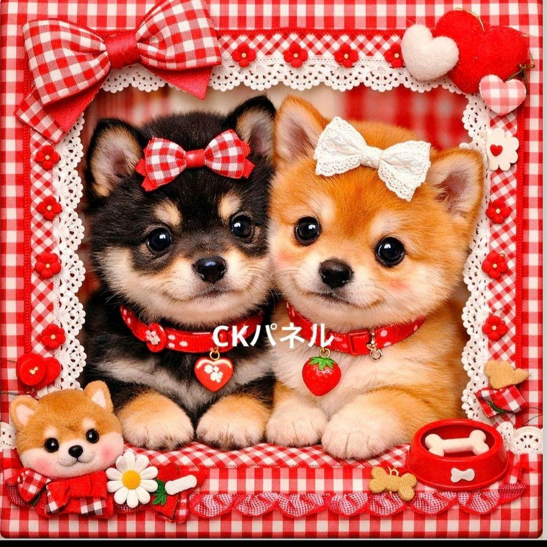 激レアチワワ、柴犬、ポメラニアン、ダックス、パグ、トイプーパネル生地