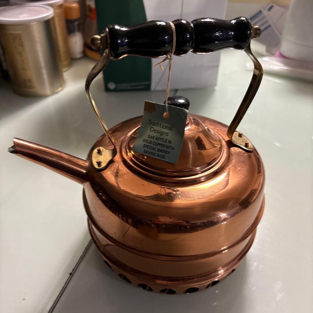 銅やかん　銅製湯沸かし　ケトル　やかん　銅　1.7L 純銅製やかん銅製