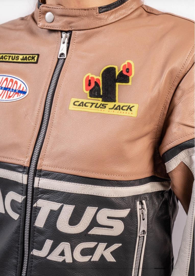 ☆新品☆ ジョーダン x トラヴィス スコット ウィメンズレザージャケット　L