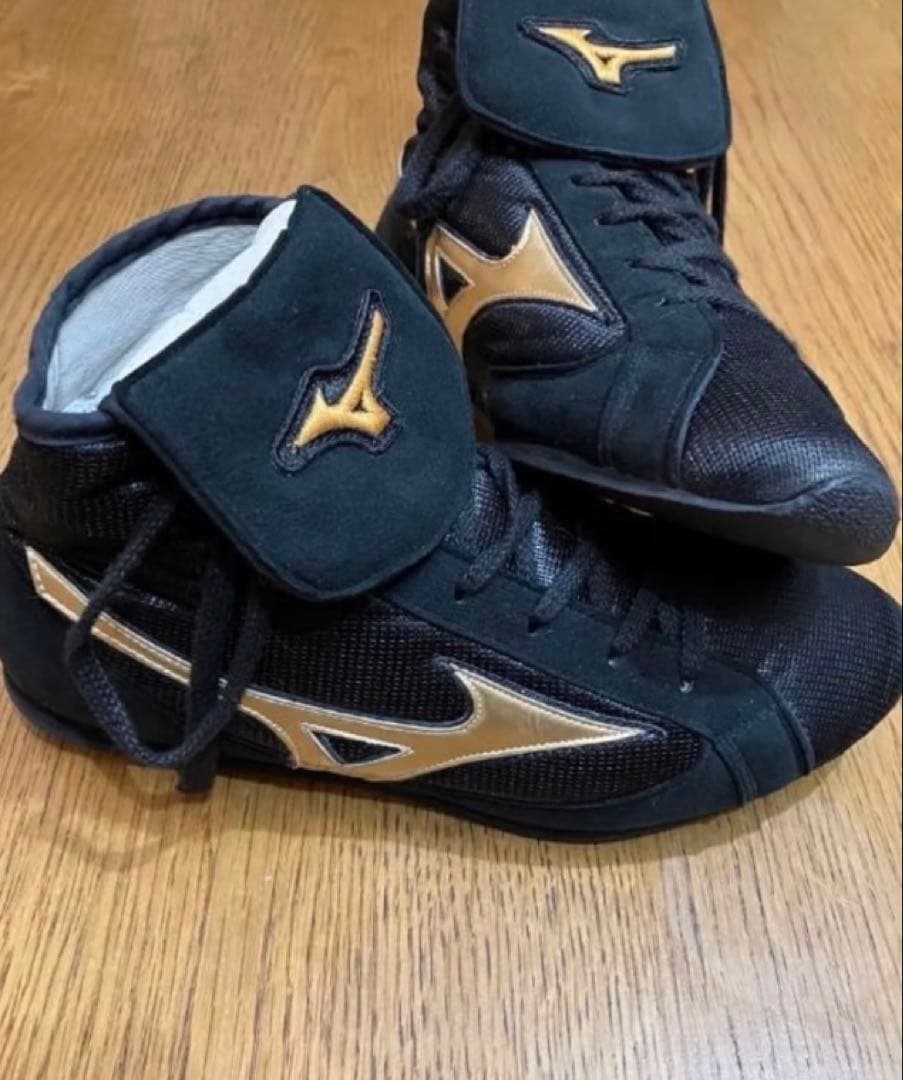 Mizuno ボクシングシューズ ブラック/ゴールド