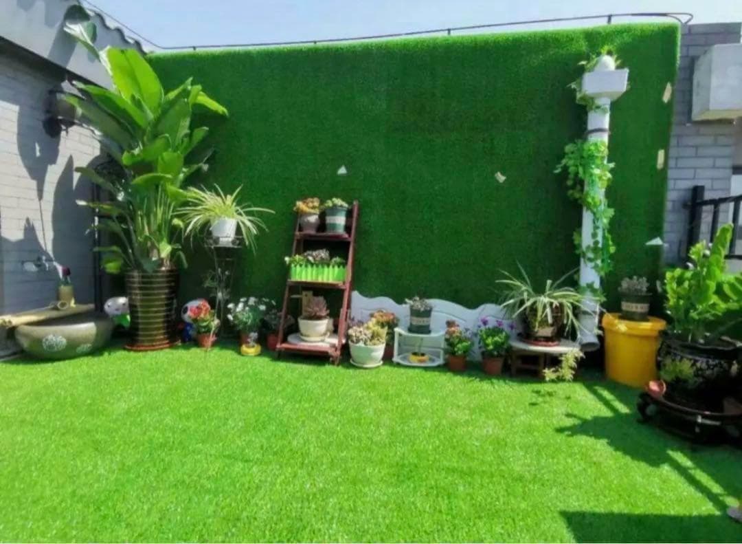 7人工芝 2m×10m ロール 庭 芝丈35mm芝生 密度2倍 高耐久固定ピン付