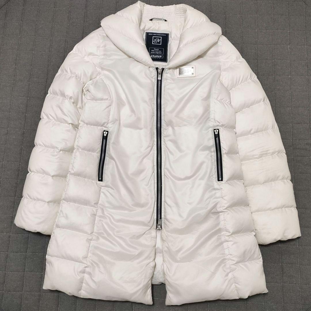 ZOY　ゾーイ　ゴルフ　ダウンコート　ジャケット　ダブルジップ　ホワイト　40
