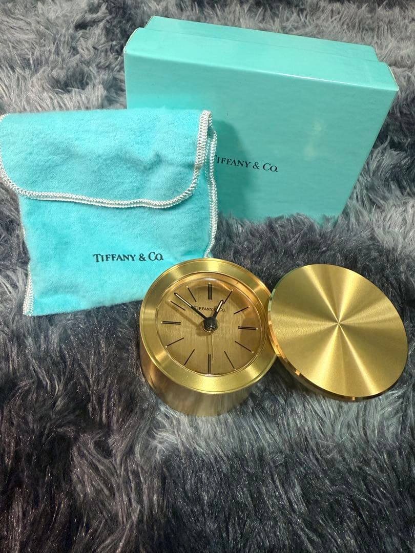 Tiffany & Co. ゴールド置時計