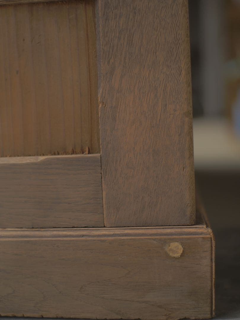 食器棚　水屋箪笥　ゆらゆらガラス　現状　古家具　古道具　アンティーク昭和レトロ未