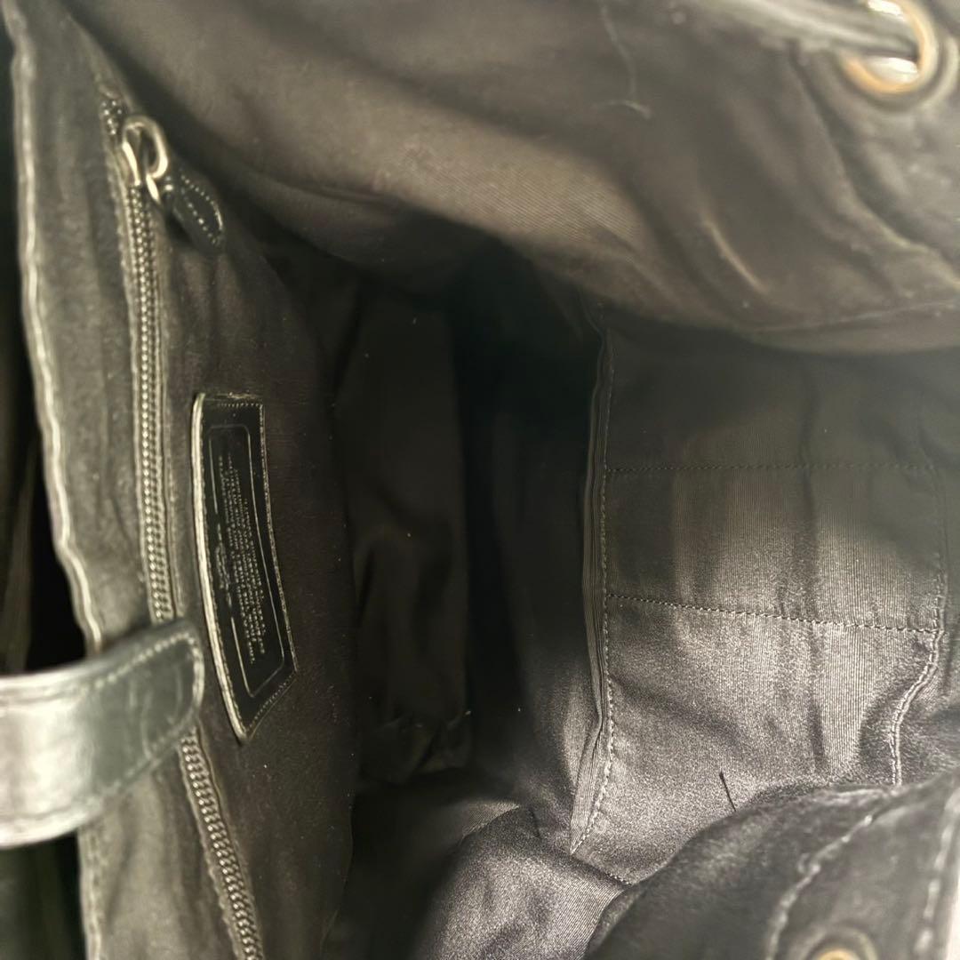 【美品/カード付】コーチ F72311 ペブル ヘンリー リュックサック レザー