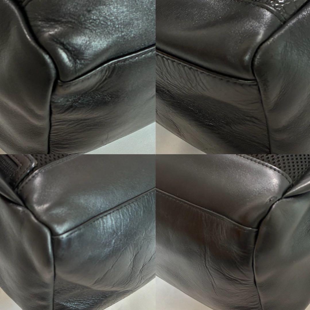 【美品/カード付】コーチ F72311 ペブル ヘンリー リュックサック レザー