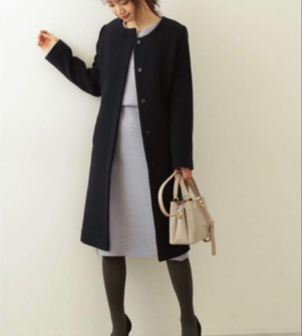 プロポーション ボディ ドレッシング 4WAYファーストール付きノーカラーコート