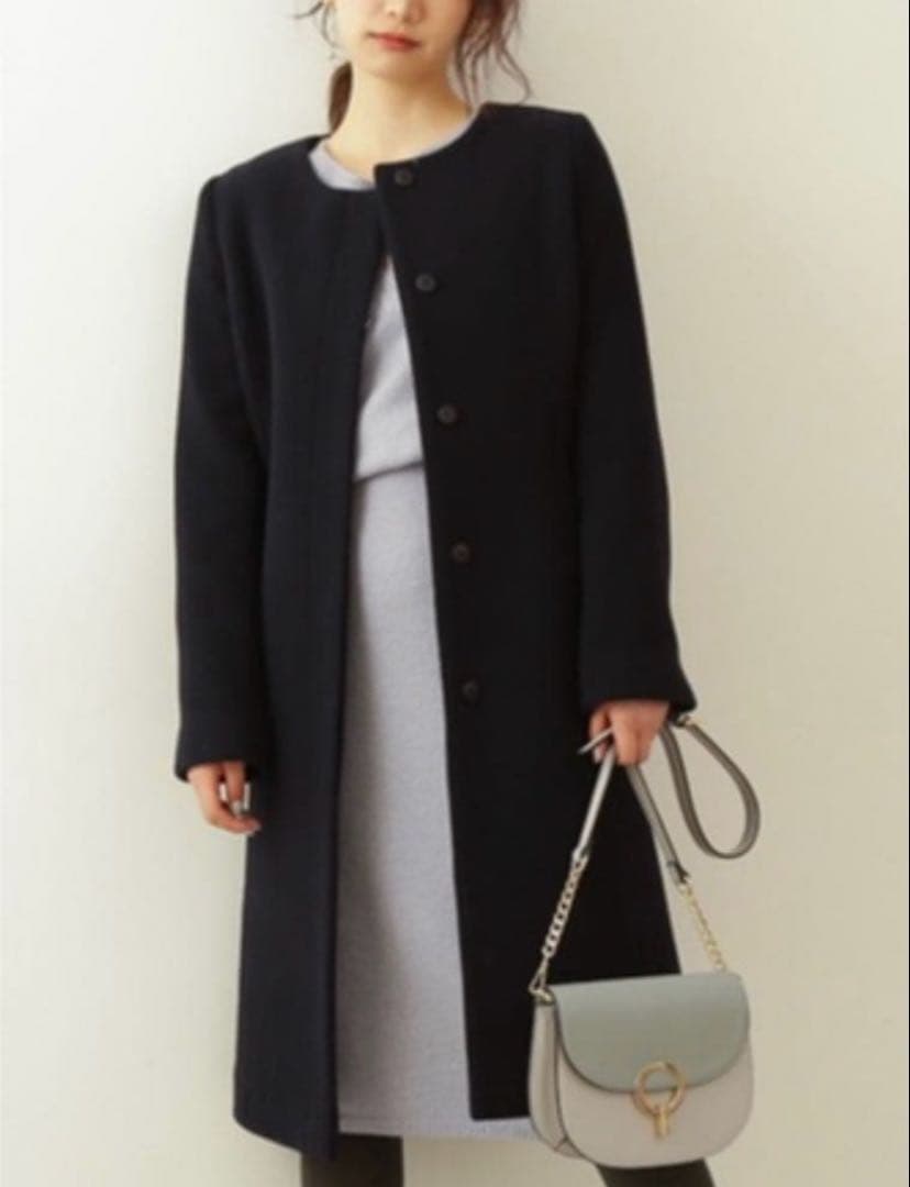 プロポーション ボディ ドレッシング 4WAYファーストール付きノーカラーコート