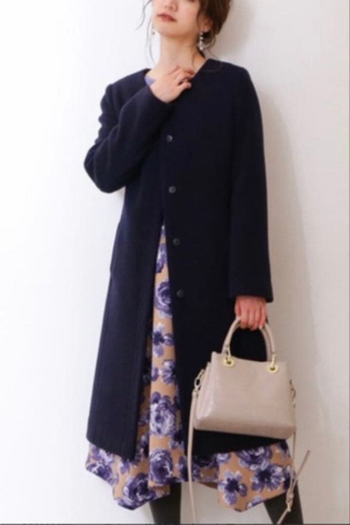 プロポーション ボディ ドレッシング 4WAYファーストール付きノーカラーコート