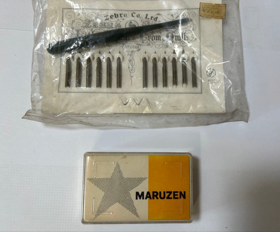【超希少・絶版品】オリオンペン No.5 1グロス箱 ＋ ゼブラ 丸ペン セット