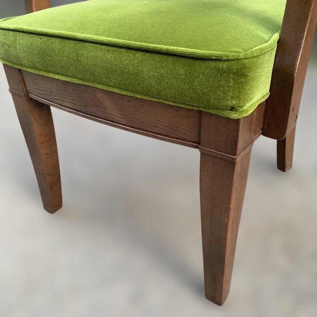 柏木工 アームチェア グリーンモケット KASHIWA ヴィンテージ家具